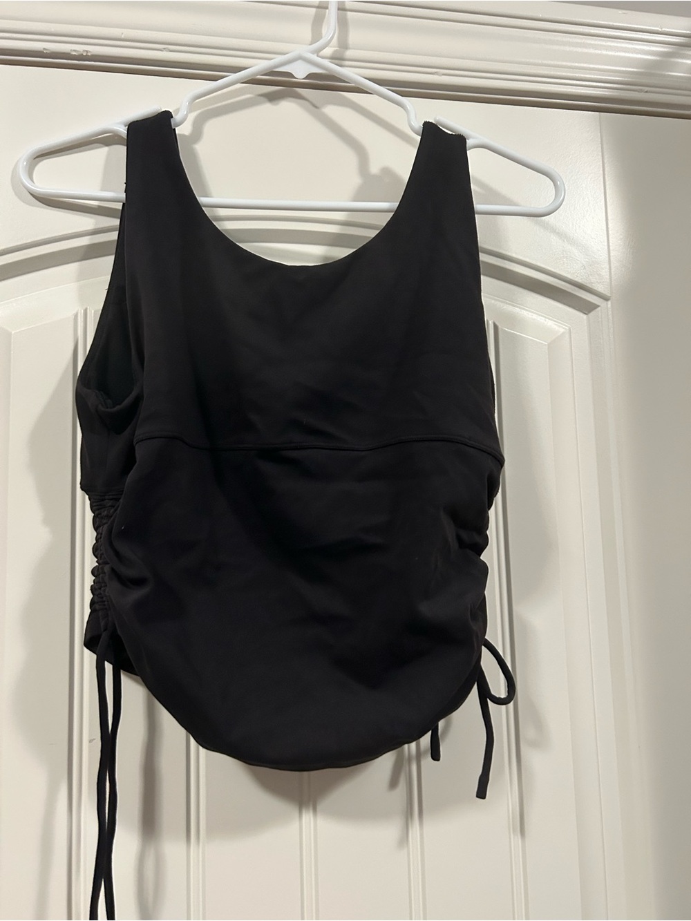 Love Tree Black Ruched Side Tank